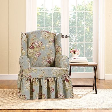 SureFit Home Decor Ballad Bouquet Wing Chair Slipcover