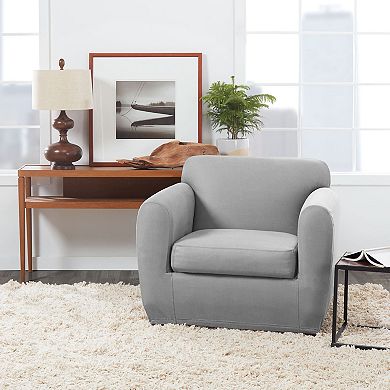 SureFit Home Decor Ultimate Stretch Leather Chair Cushion Cover