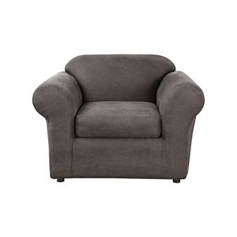 SureFit Home Decor Ultimate Stretch Leather Chair Cushion Cover