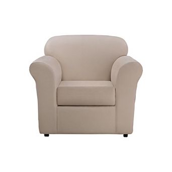 SureFit Home Decor Ultimate Stretch Leather Chair Cushion Cover