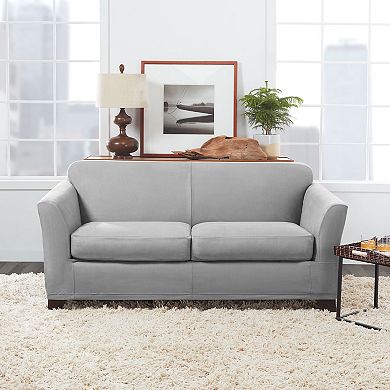 SureFit Home Decor Ultimate Stretch Leather Loveseat Cushion Cover