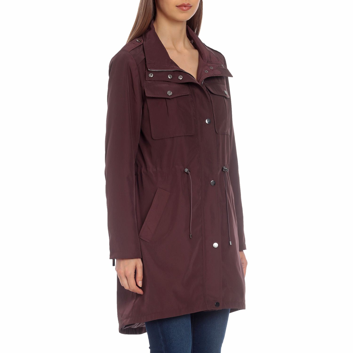 badgley mischka water repellent anorak with stowaway hood