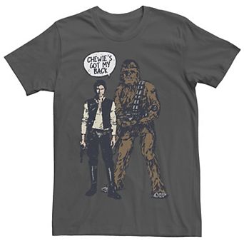 Men's Star Wars Han Chewie's Got My Back Doodle Tee