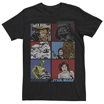 Men's Star Wars Comic Strip Cartoon Group Tee
