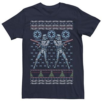 Men's Star Wars Stormtrooper Candy Cane Ugly Christmas Tee