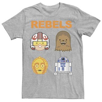 Men's Star Wars Kawaii Rebel Head Shots Tee