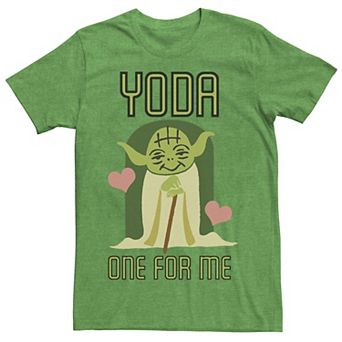 Men's Star Wars Yoda One For Me Cute Valentine's Tee