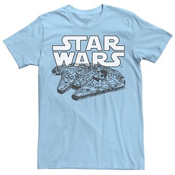 Men's Star Wars Millennium Falcon Line Art Logo Tee