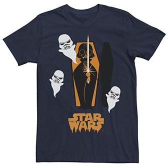 Men's Star Wars Darth Vader Coffin And Trooper Ghosts Tee
