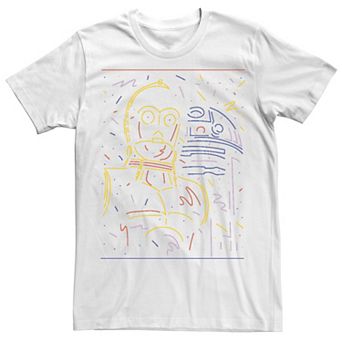 Men's Star Wars C-3PO & R2-D2 Confetti Portrait Tee