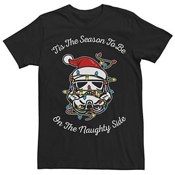Men's Star Wars Stormtrooper Tangled Naughty Side Christmas Tee