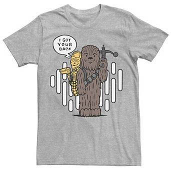 Men's Star Wars Chewie C-3PO Cartoon Got Your Back Tee