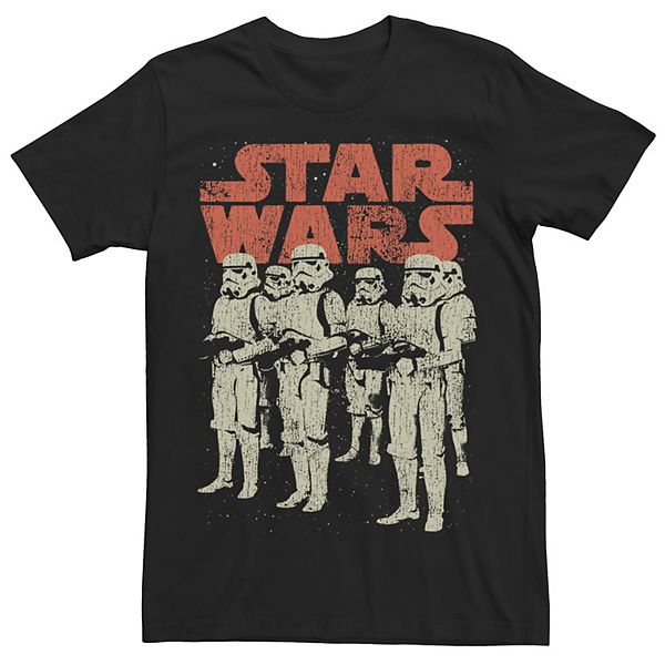 Men's Star Wars Stormtrooper Distressed Portrait Logo Tee