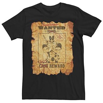 Men's Marvel Deadpool Wanted Poster Tee