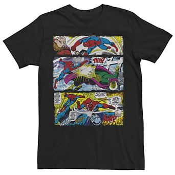 Men's Marvel Spider-Man Comic Panels Tee