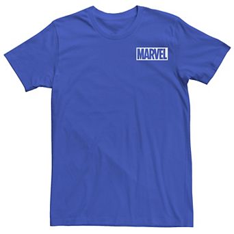 Men's Marvel Comic Logo Simple White Box Tee