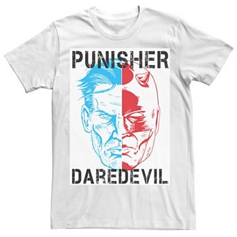 Men's Marvel The Punisher Daredevil Face To Face Tee