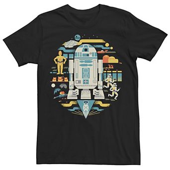 Men's Star Wars Distressed Pop Art Collage Tee