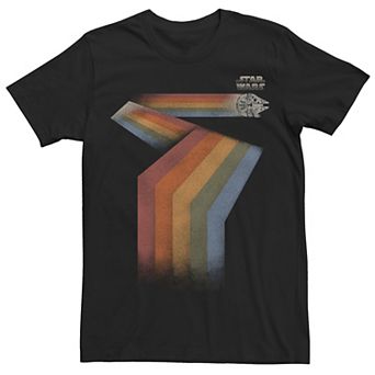 Men's Star Wars Millennium Falcon Rainbow Streak Tee