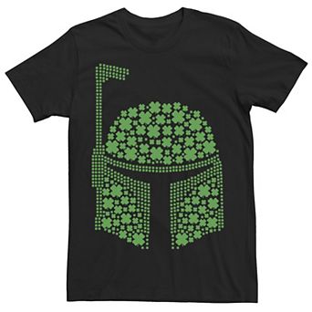Men's Star Wars Boba Fett Clover Helmet St Patrick's Tee