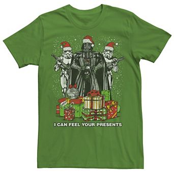 Men's Star Wars Darth Vader Stormtroopers I Can Feel Your Presents Tee