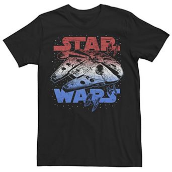 Men's Star Wars Falcon Red White & Blue Tee