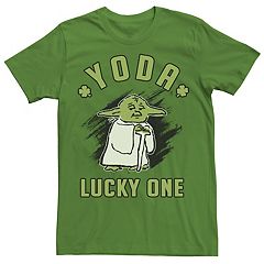 Men's Star Wars: The Mandalorian St. Patrick's Day Grogu This is the Way  Graphic Tee Kelly Heather X Large 