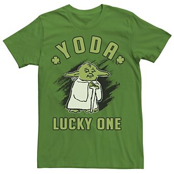 Men's Star Wars St Patrick's Day Yoda Lucky One Tee