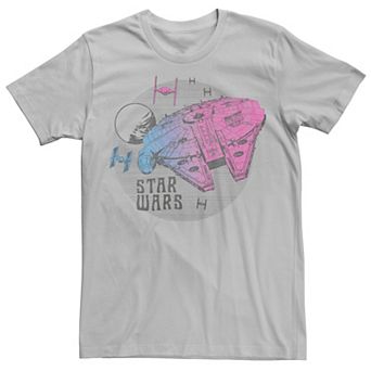 Men's Star Wars The Rise of Skywalker Ombre Millennium Falcon Tee