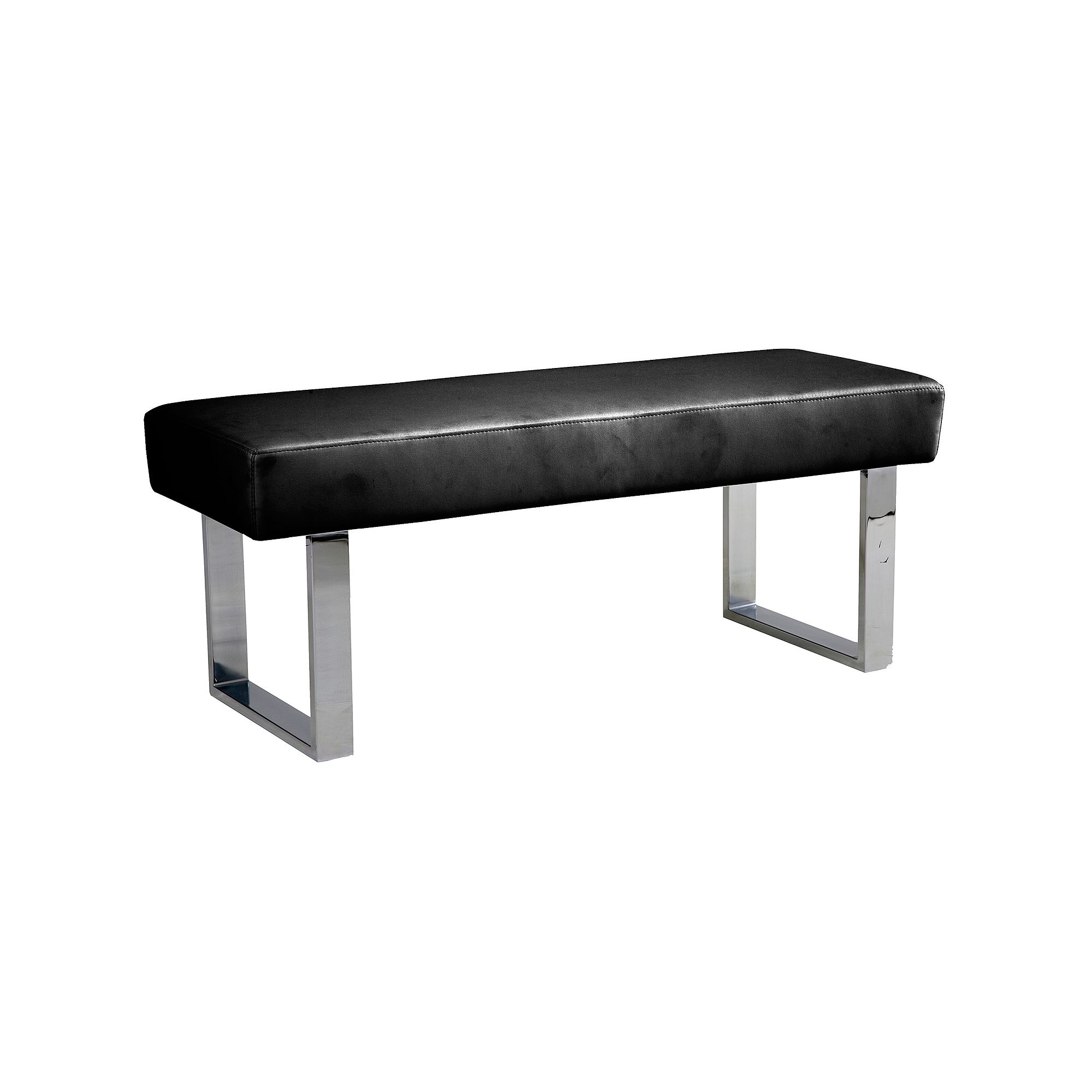 Armen Living Amanda Padded Bench, Black