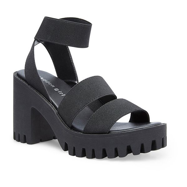 Madden girl sandals discount black