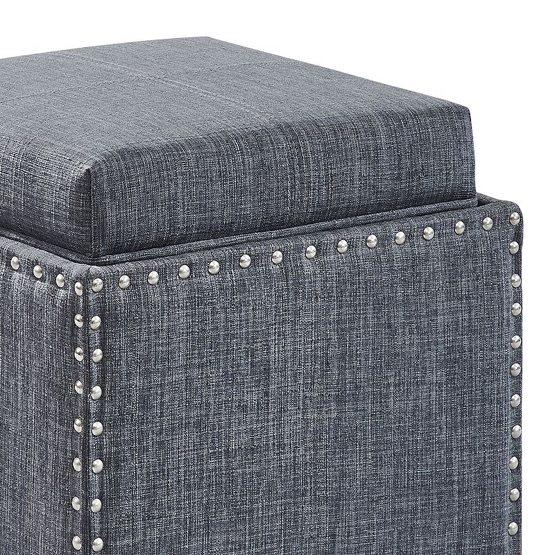 Armen Living Blaze Contemporary Ottoman, Grey