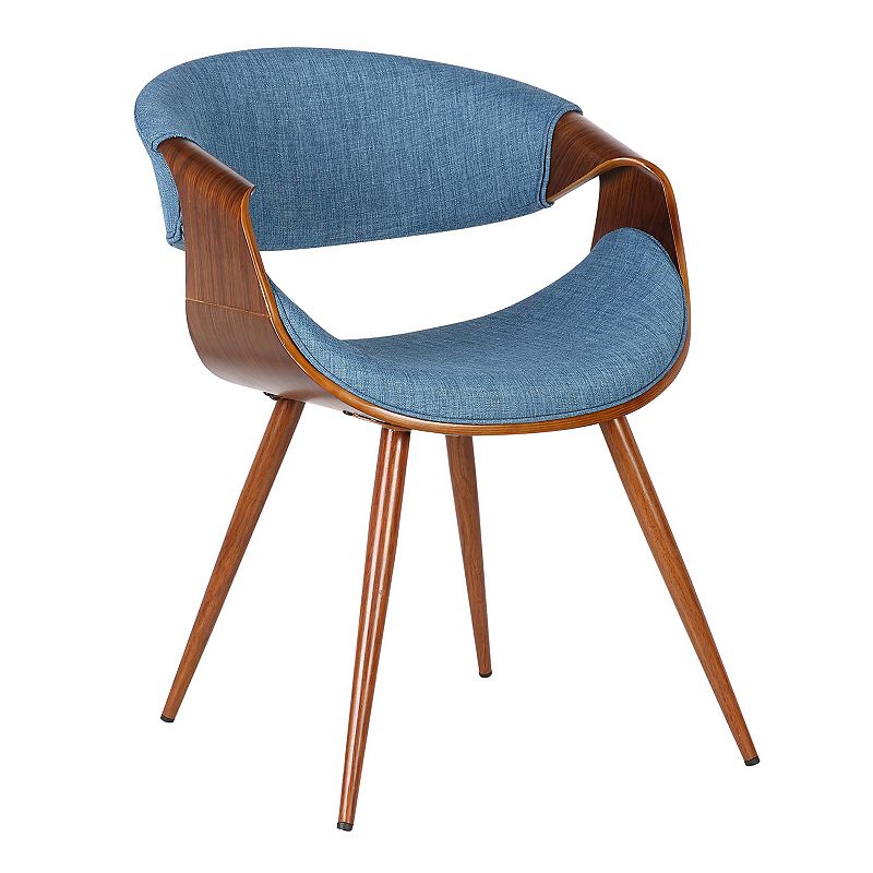 Armen Living Butterfly Mid-Century Dining Chair, Blue