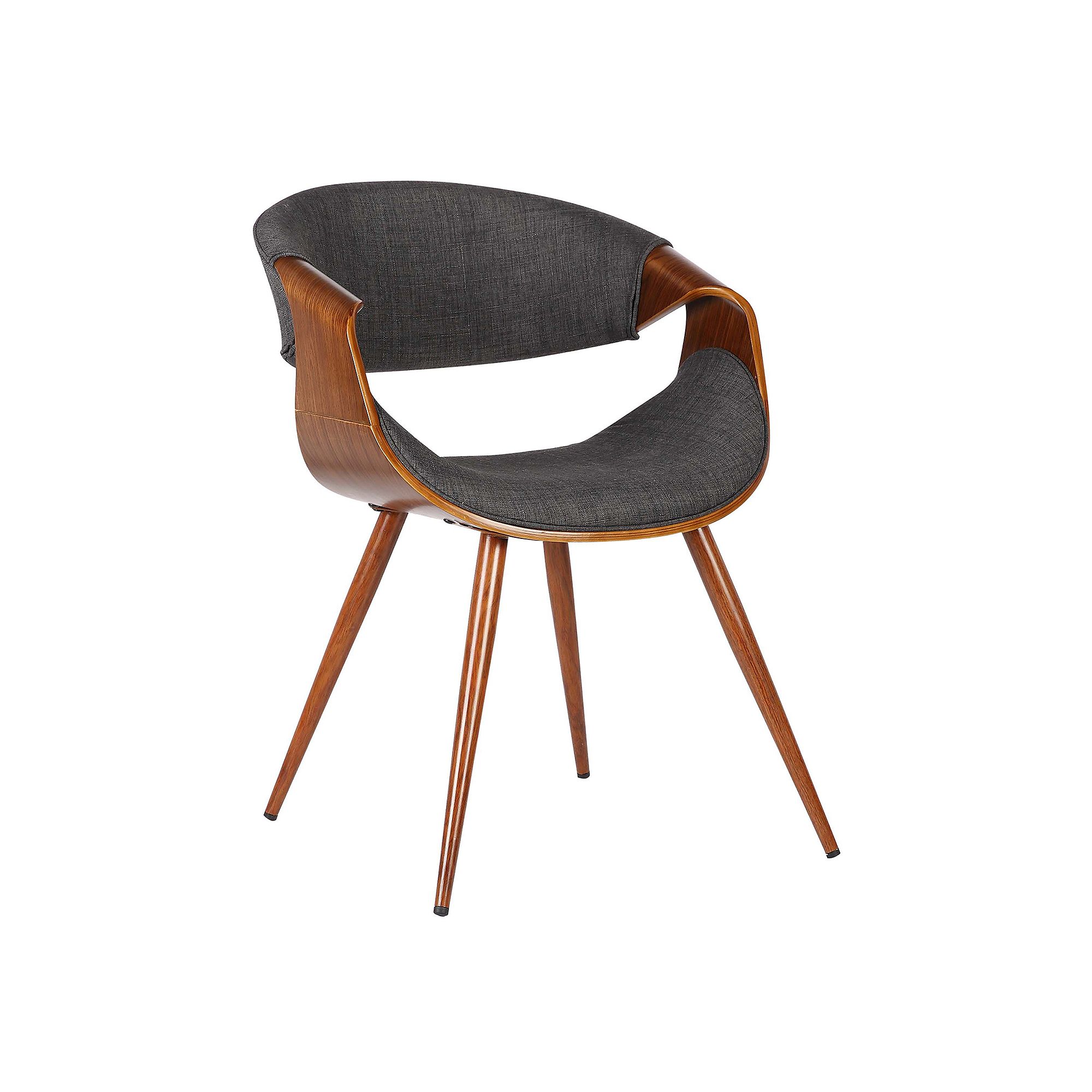 Armen Living Butterfly Mid-Century Dining Chair, Grey