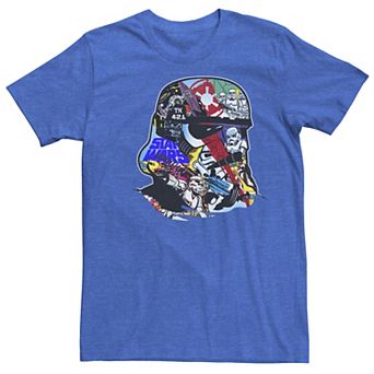 Men's Star Wars Stormtrooper Comic Cutout Helmet Collage Tee