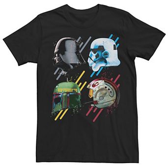 Men's Star Wars Paint Splatter Helmets Graphic Tee