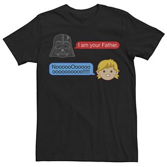 Men's Star Wars I Am Your Father Text Messages Emoji Tee