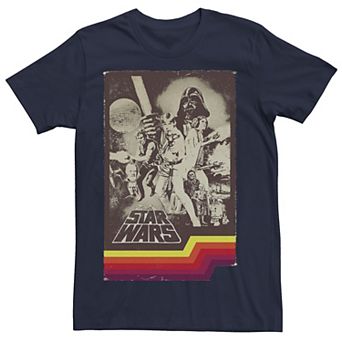 Men's Star Wars Vintage Main Cast VHS Photo Cover Tee