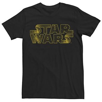 Men's Star Wars Golden Galaxy In Deep Space Logo Tee