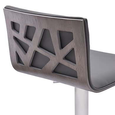 Crystal Adjustable Swivel Barstool