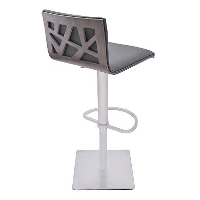 Armen Living Crystal Adjustable Swivel Bar Stool