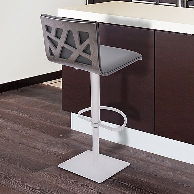 Crystal Adjustable Swivel Barstool
