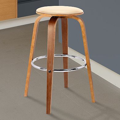 Armen Living Harbor Mid-Century Modern Swivel Counter Stool