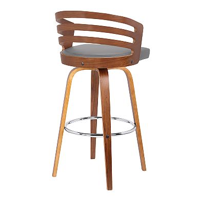 Armen Living Jayden Mid-Century Modern Swivel Counter Stool