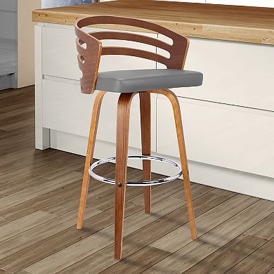 Armen Living Jayden Mid-Century Modern Swivel Counter Stool