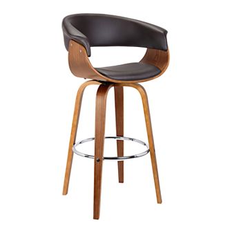 Armen Living Julyssa Mid-Century Swivel Bar Stool