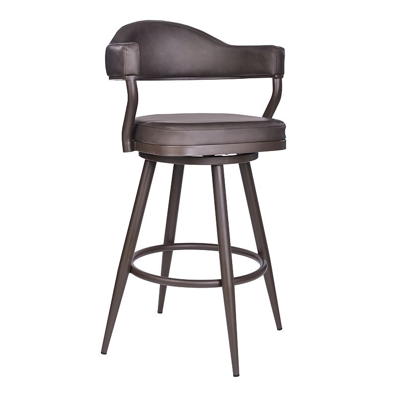 Armen Living Justin 26 Counter Height Barstool, Brown