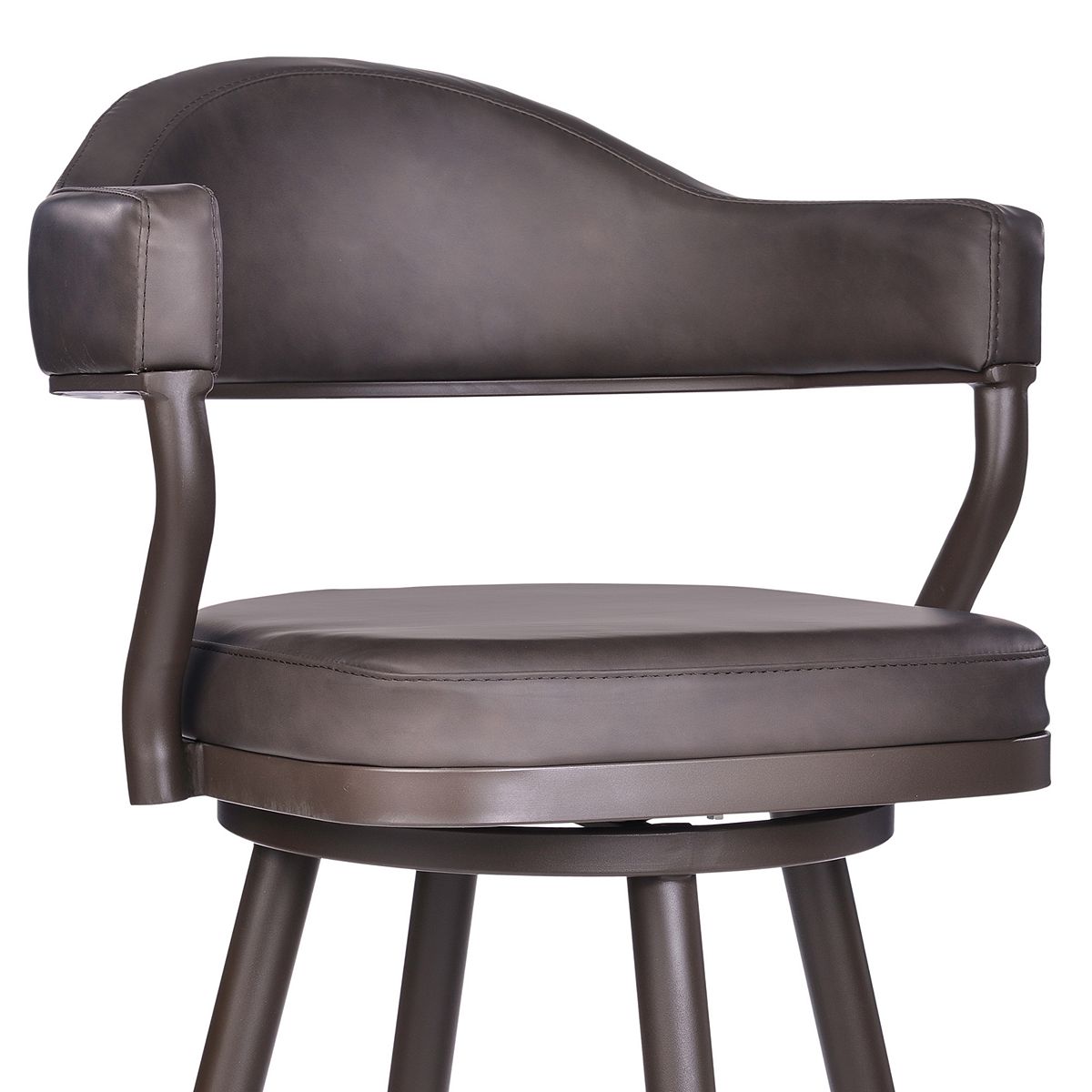 Justin 26 counter-height barstool close view showing padded back and seat