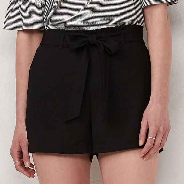 Women's LC Lauren Conrad Belted Paper Bag Shorts