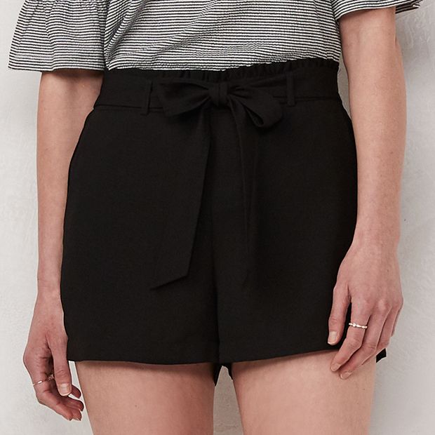 Black Paper Bag Shorts